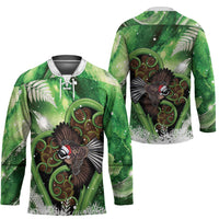 Piwakawaka New Zealand Christmas In July Hockey Jersey NZ Aroha Koru Fern Marble Vibes