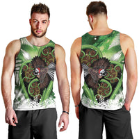 Piwakawaka New Zealand Christmas In July Men Tank Top NZ Aroha Koru Fern Marble Vibes