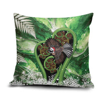 Piwakawaka New Zealand Christmas In July Pillow Cover NZ Aroha Koru Fern Marble Vibes