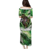 Piwakawaka New Zealand Christmas In July Puletasi NZ Aroha Koru Fern Marble Vibes LT14 - Polynesian Pride