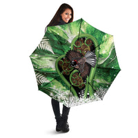 Piwakawaka New Zealand Christmas In July Umbrella NZ Aroha Koru Fern Marble Vibes
