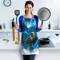 Tui Bird New Zealand Christmas In July Apron NZ Aroha Koru Fern Marble Vibes