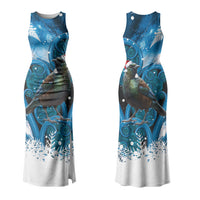 Tui Bird New Zealand Christmas In July Couples Matching Tank Maxi Dress and Hawaiian Shirt NZ Aroha Koru Fern Marble Vibes LT14 - Polynesian Pride