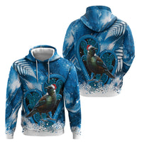 Tui Bird New Zealand Christmas In July Hoodie NZ Aroha Koru Fern Marble Vibes LT14 - Polynesian Pride