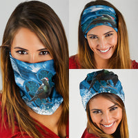 Tui Bird New Zealand Christmas In July Neck Gaiter NZ Aroha Koru Fern Marble Vibes