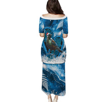 Tui Bird New Zealand Christmas In July Puletasi NZ Aroha Koru Fern Marble Vibes
