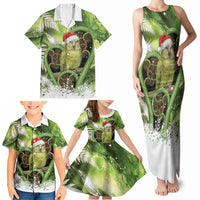 Kakapo New Zealand Christmas In July Family Matching Tank Maxi Dress and Hawaiian Shirt NZ Aroha Koru Fern Marble Vibes LT14 - Polynesian Pride