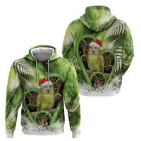 Kakapo New Zealand Christmas In July Hoodie NZ Aroha Koru Fern Marble Vibes LT14 - Polynesian Pride