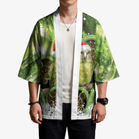Kakapo New Zealand Christmas In July Kimono NZ Aroha Koru Fern Marble Vibes