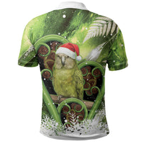 Kakapo New Zealand Christmas In July Polo Shirt NZ Aroha Koru Fern Marble Vibes LT14 - Polynesian Pride