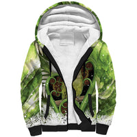 Kakapo New Zealand Christmas In July Sherpa Hoodie NZ Aroha Koru Fern Marble Vibes