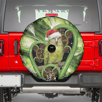 Kakapo New Zealand Christmas In July Spare Tire Cover NZ Aroha Koru Fern Marble Vibes