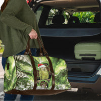 Kakapo New Zealand Christmas In July Travel Bag NZ Aroha Koru Fern Marble Vibes