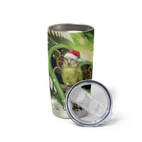 Kakapo New Zealand Christmas In July Tumbler Cup NZ Aroha Koru Fern Marble Vibes