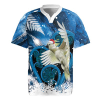 Sulphur-crested Cockatoo New Zealand Christmas In July Rugby Jersey NZ Aroha Koru Fern Marble Vibes