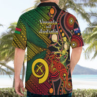 Vanuatu and Australia Hawaiian Shirt Vanuatuan Polynesian Mix Aussie Aboriginal Art LT14 - Polynesian Pride