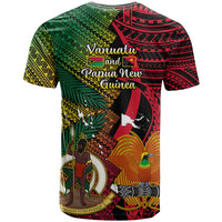 Vanuatu and Papua New Guinea T Shirt Vanuatuan With PNG Polynesian Pattern LT14 - Polynesian Pride