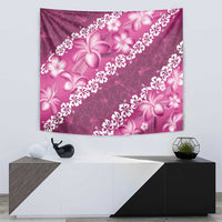 Vintage Pink Polynesia Tapestry Plumeria With Hibiscus Tropical Vibes LT14 - Polynesian Pride