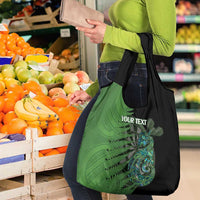 Personalised New Zealand Darts Grocery Bag Aotearoa Maori Fern Mix Manaia Tattoo