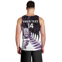 New Zealand Silver Fern Rugby Custom Men Tank Top Go All Black Purple Maori Paua Shell - Polynesian Pride