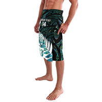 New Zealand Silver Fern Rugby Custom Lavalava Go All Black Turquoise Maori Paua Shell - Polynesian Pride