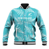 New Zealand Silver Fern Rugby Custom Baseball Jacket Go Aotearoa Champions Turquoise Version - Polynesian Pride