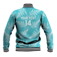New Zealand Silver Fern Rugby Custom Baseball Jacket Go Aotearoa Champions Turquoise Version - Polynesian Pride