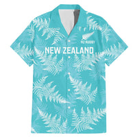 New Zealand Silver Fern Rugby Custom Family Matching Mermaid Dress and Hawaiian Shirt Go Aotearoa Champions Turquoise Version - Polynesian Pride