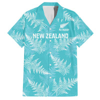 New Zealand Silver Fern Rugby Custom Family Matching Summer Maxi Dress and Hawaiian Shirt Go Aotearoa Champions Turquoise Version - Polynesian Pride
