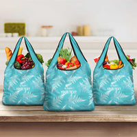 New Zealand Silver Fern Rugby Custom Grocery Bag Go Aotearoa Champions Turquoise Version - Polynesian Pride