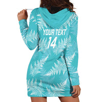New Zealand Silver Fern Rugby Custom Hoodie Dress Go Aotearoa Champions Turquoise Version - Polynesian Pride