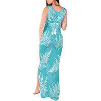 New Zealand Silver Fern Rugby Custom Tank Maxi Dress Go Aotearoa Champions Turquoise Version - Polynesian Pride