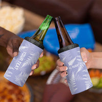 New Zealand Silver Fern Rugby Custom 4 in 1 Can Cooler Tumbler Go Aotearoa Champions Purple Version - Polynesian Pride