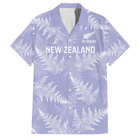 New Zealand Silver Fern Rugby Custom Family Matching Off Shoulder Maxi Dress and Hawaiian Shirt Go Aotearoa Champions Purple Version - Polynesian Pride