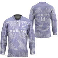 New Zealand Silver Fern Rugby Custom Hockey Jersey Go Aotearoa Champions Purple Version - Polynesian Pride