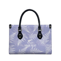 New Zealand Silver Fern Rugby Custom Leather Bag Go Aotearoa Champions Purple Version - Polynesian Pride