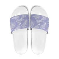 New Zealand Silver Fern Rugby Custom Slide Sandals Go Aotearoa Champions Purple Version LT14 Purple - Polynesian Pride