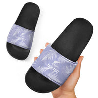 New Zealand Silver Fern Rugby Custom Slide Sandals Go Aotearoa Champions Purple Version LT14 - Polynesian Pride