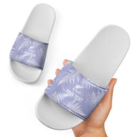 New Zealand Silver Fern Rugby Custom Slide Sandals Go Aotearoa Champions Purple Version LT14 - Polynesian Pride