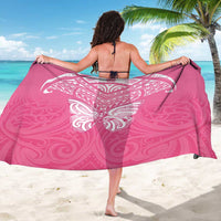 New Zealand Breast Cancer Awareness Sarong Maori Butterfly Pink Ribbon - Polynesian Pride