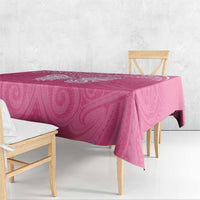 New Zealand Breast Cancer Awareness Tablecloth Maori Butterfly Pink Ribbon - Polynesian Pride
