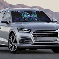 Suicide Prevention New Zealand Auto Sun Shade Aotearoa Maori Butterfly Mix Silver Fern - Polynesian Pride