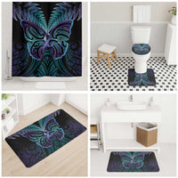 Suicide Prevention New Zealand Bathroom Set Aotearoa Maori Butterfly Mix Silver Fern LT14 - Polynesian Pride