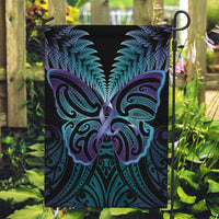 Suicide Prevention New Zealand Garden Flag Aotearoa Maori Butterfly Mix Silver Fern - Polynesian Pride