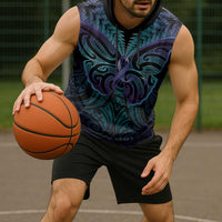 Suicide Prevention New Zealand Sleeveless Hoodie Aotearoa Maori Butterfly Mix Silver Fern - Polynesian Pride