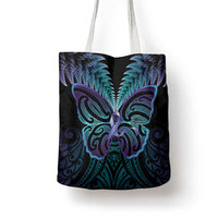 Suicide Prevention New Zealand Tote Bag Aotearoa Maori Butterfly Mix Silver Fern - Polynesian Pride
