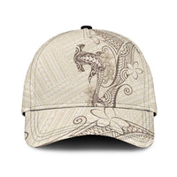 Beige Hawaii Classic Cap Hammerhead Shark Tattoo Curve Polynesian LT14 Universal Fit Beige - Polynesian Pride