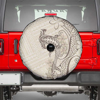Beige Hawaii Spare Tire Cover Hammerhead Shark Tattoo Curve Polynesian LT14 - Polynesian Pride