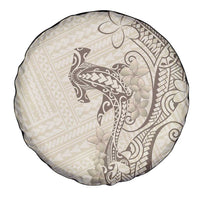 Beige Hawaii Spare Tire Cover Hammerhead Shark Tattoo Curve Polynesian LT14 - Polynesian Pride