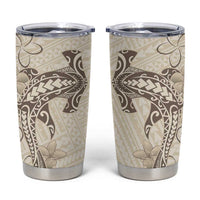 Beige Hawaii Tumbler Cup Hammerhead Shark Tattoo Curve Polynesian - Polynesian Pride
